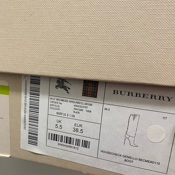 Burberry Elegant Black Heeled Boots - Picture 5 of 5